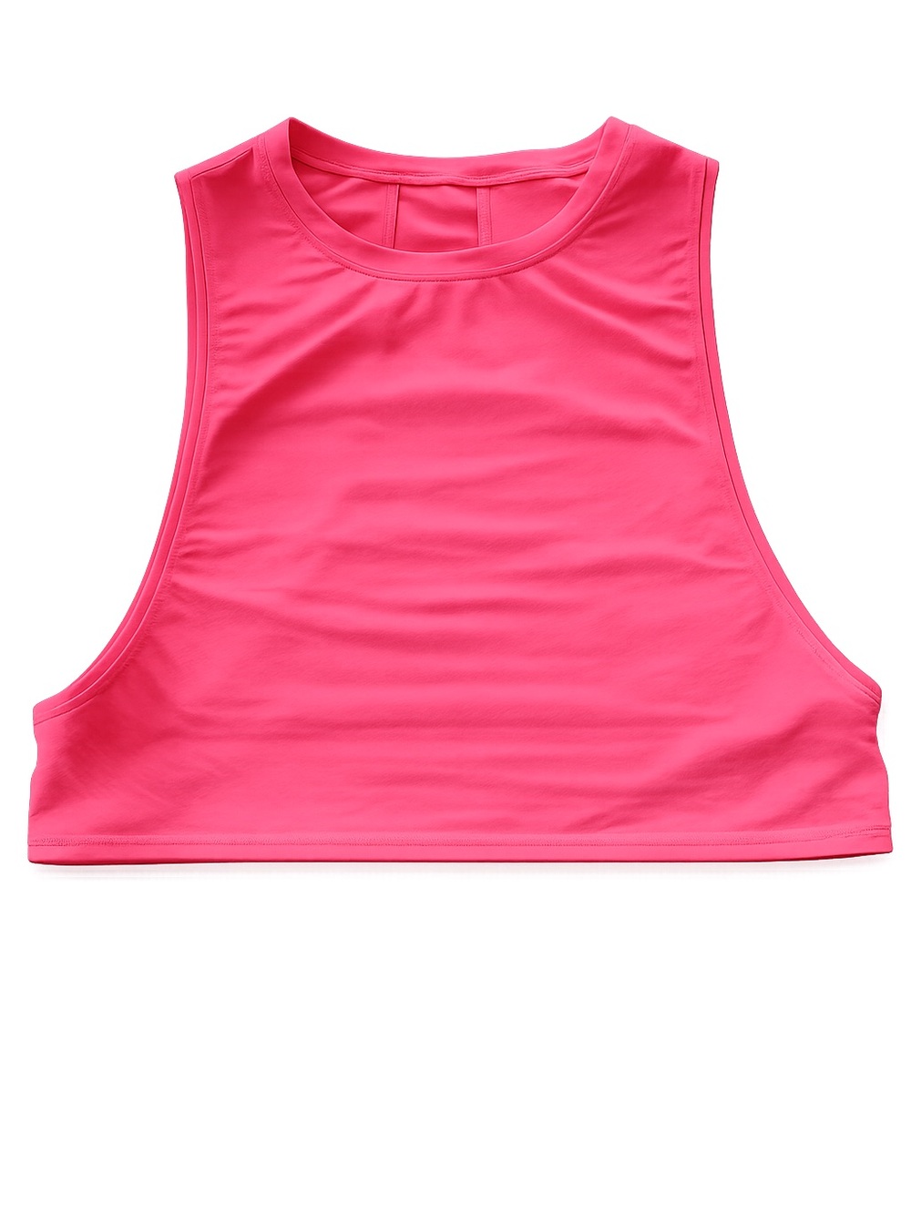 lululemon athletica Neon Pink Cropped High-Neck Tank